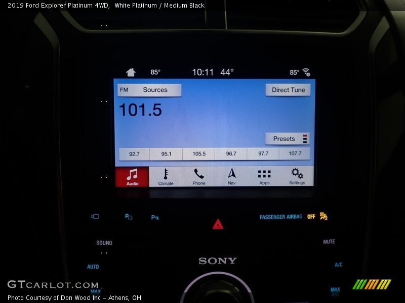 White Platinum / Medium Black 2019 Ford Explorer Platinum 4WD