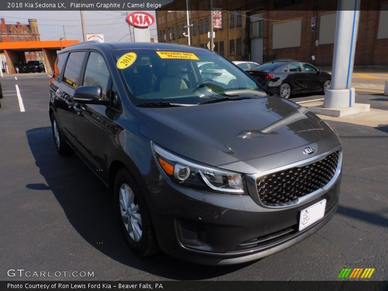 Platinum Graphite / Camel Beige 2018 Kia Sedona LX