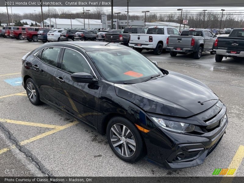 Crystal Black Pearl / Black 2021 Honda Civic LX Hatchback