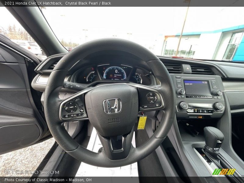 Crystal Black Pearl / Black 2021 Honda Civic LX Hatchback