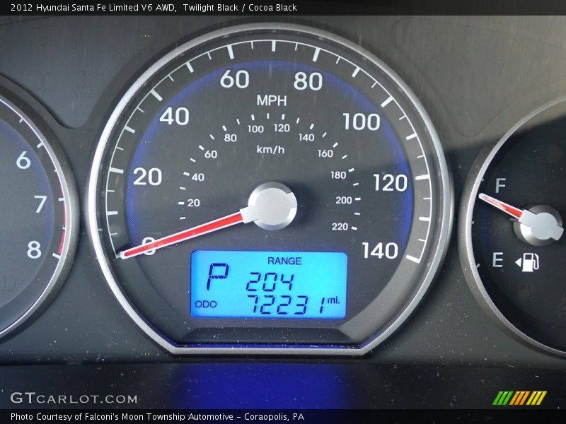 Twilight Black / Cocoa Black 2012 Hyundai Santa Fe Limited V6 AWD