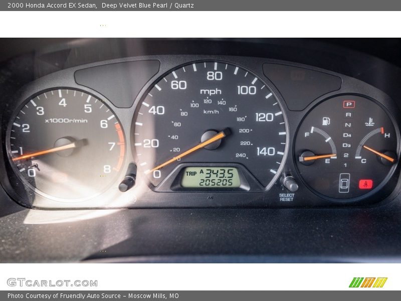  2000 Accord EX Sedan EX Sedan Gauges