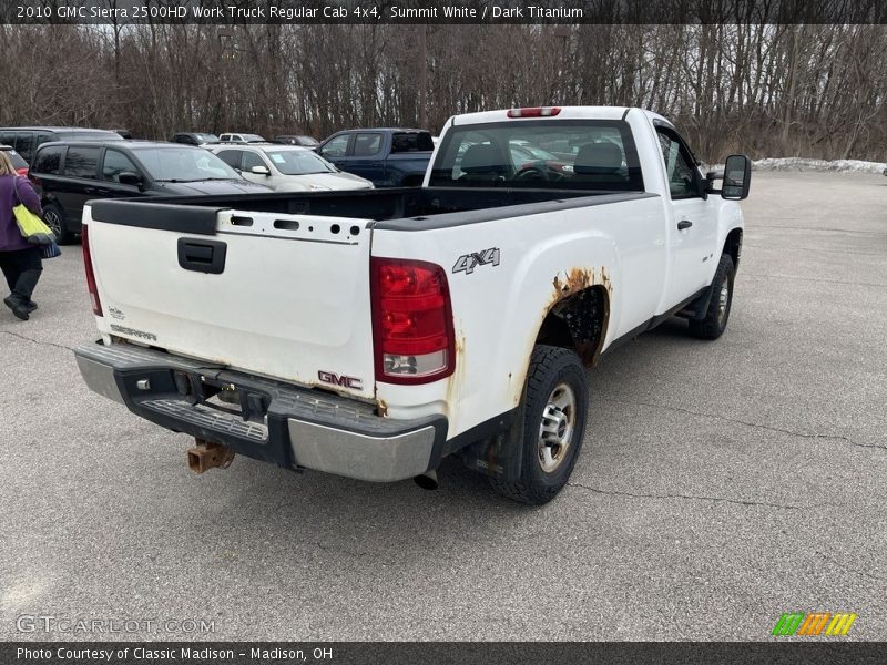 Summit White / Dark Titanium 2010 GMC Sierra 2500HD Work Truck Regular Cab 4x4
