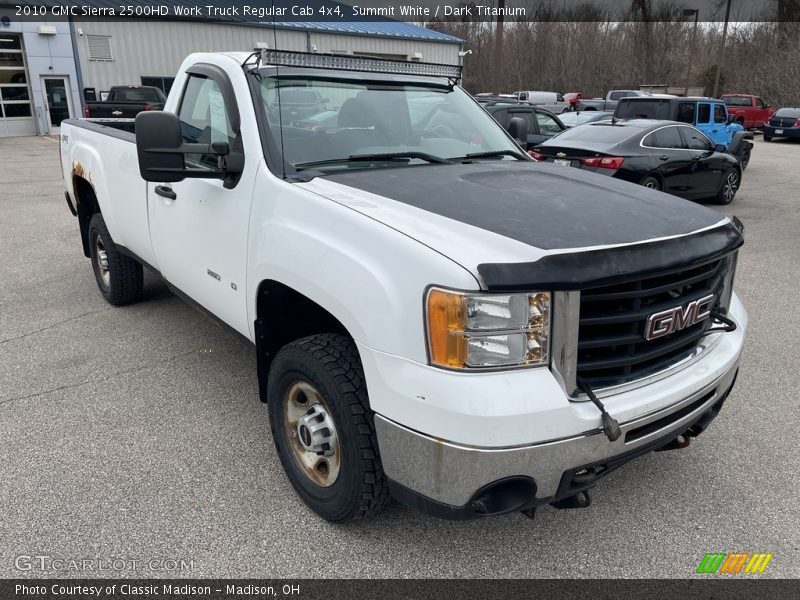 Summit White / Dark Titanium 2010 GMC Sierra 2500HD Work Truck Regular Cab 4x4