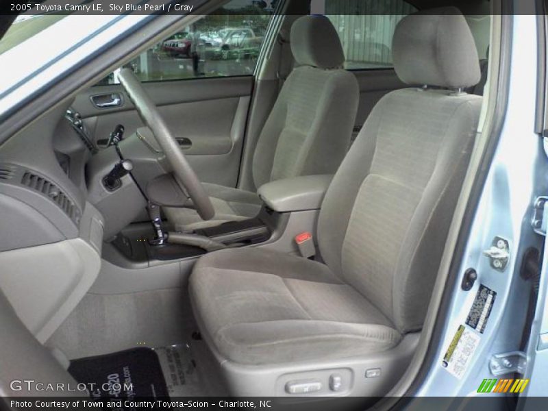 Sky Blue Pearl / Gray 2005 Toyota Camry LE