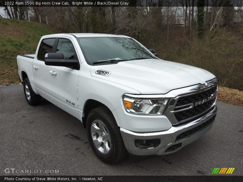 Bright White / Black/Diesel Gray 2022 Ram 1500 Big Horn Crew Cab