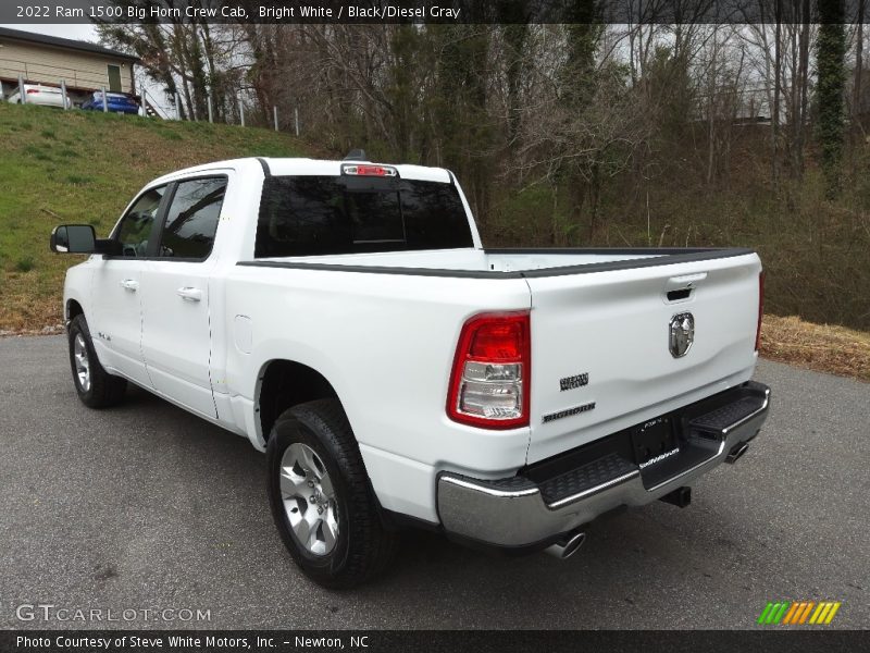 Bright White / Black/Diesel Gray 2022 Ram 1500 Big Horn Crew Cab
