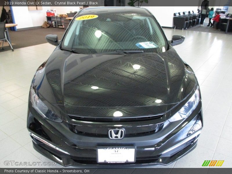 Crystal Black Pearl / Black 2019 Honda Civic LX Sedan