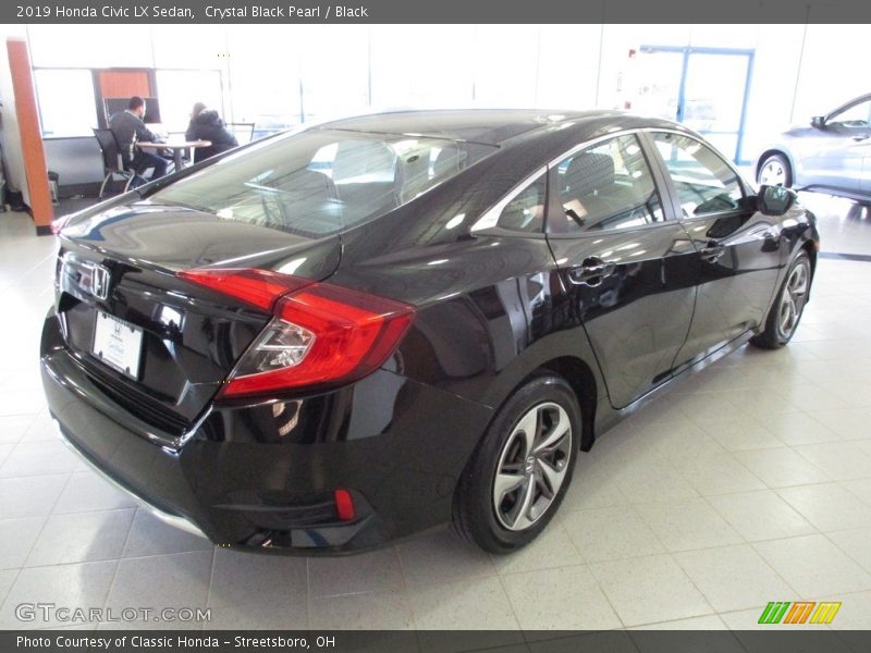 Crystal Black Pearl / Black 2019 Honda Civic LX Sedan