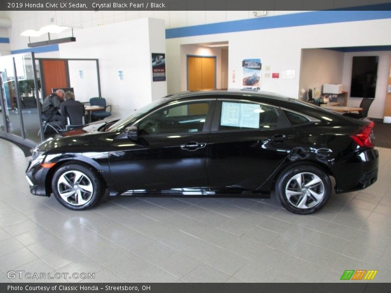 Crystal Black Pearl / Black 2019 Honda Civic LX Sedan