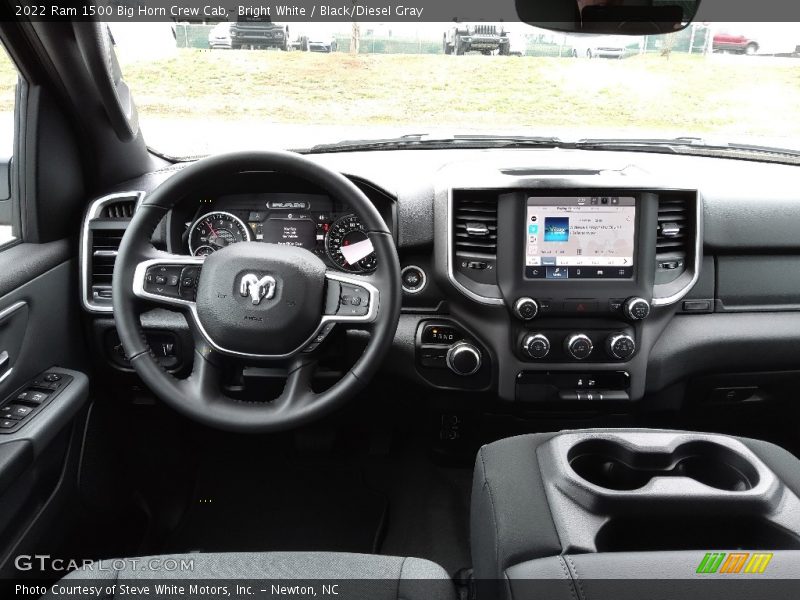 Bright White / Black/Diesel Gray 2022 Ram 1500 Big Horn Crew Cab
