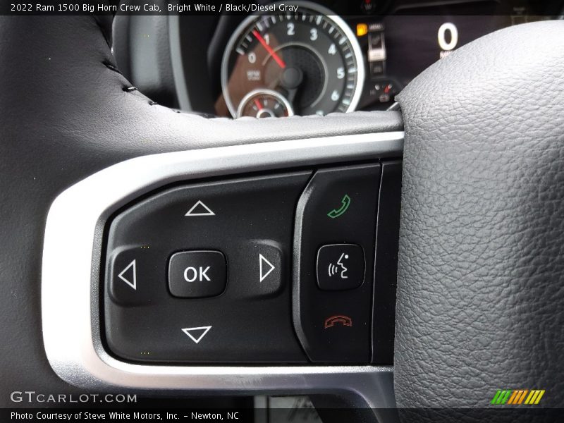 Bright White / Black/Diesel Gray 2022 Ram 1500 Big Horn Crew Cab