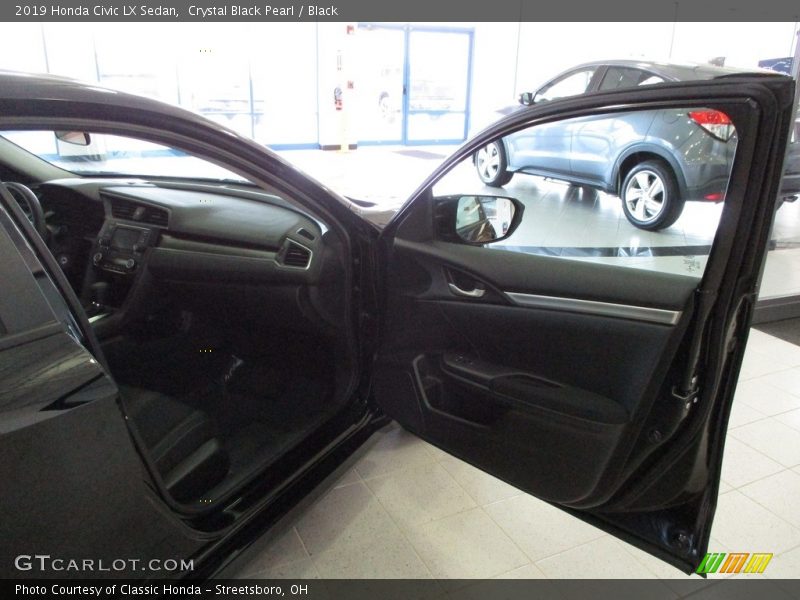Crystal Black Pearl / Black 2019 Honda Civic LX Sedan