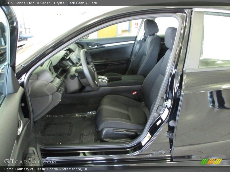 Crystal Black Pearl / Black 2019 Honda Civic LX Sedan