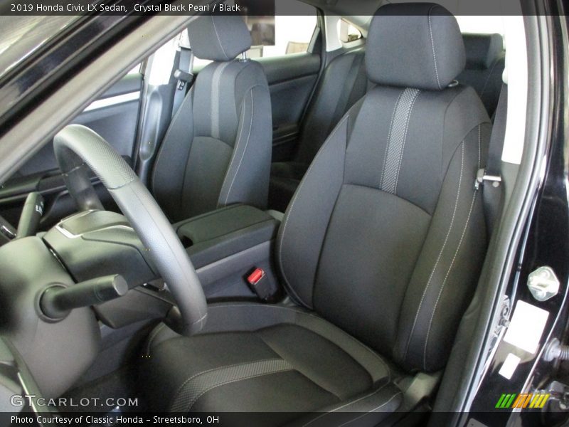Crystal Black Pearl / Black 2019 Honda Civic LX Sedan