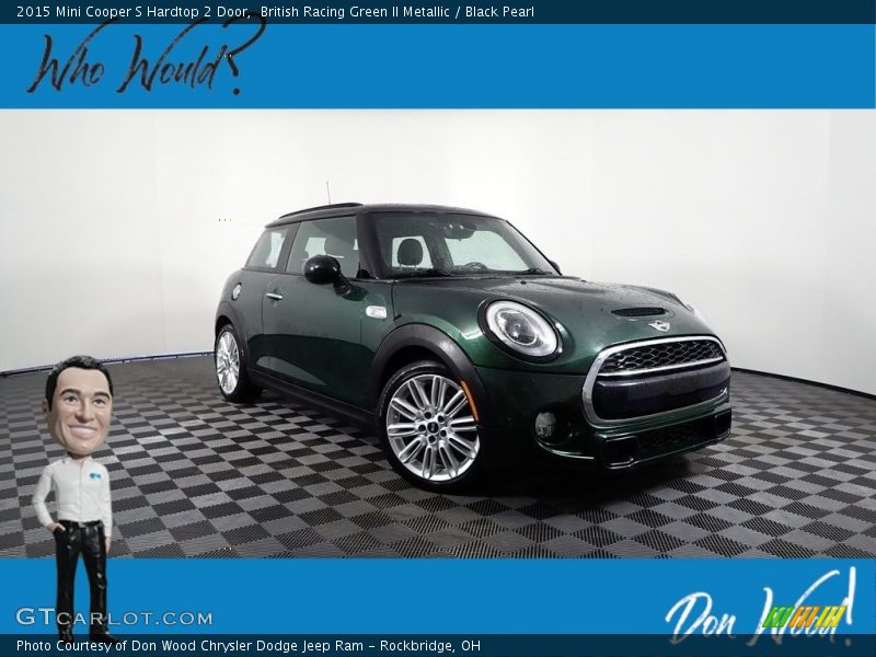British Racing Green II Metallic / Black Pearl 2015 Mini Cooper S Hardtop 2 Door