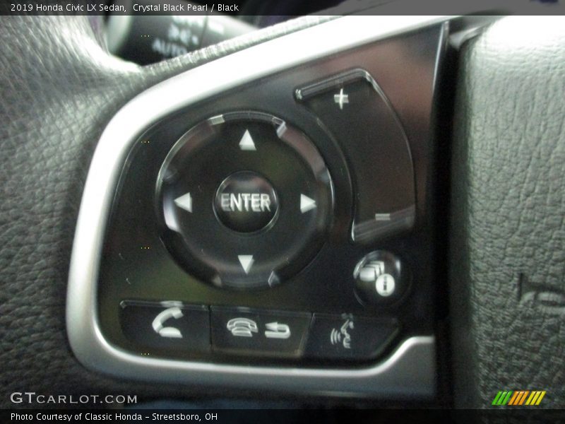 Crystal Black Pearl / Black 2019 Honda Civic LX Sedan