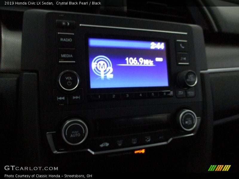 Crystal Black Pearl / Black 2019 Honda Civic LX Sedan