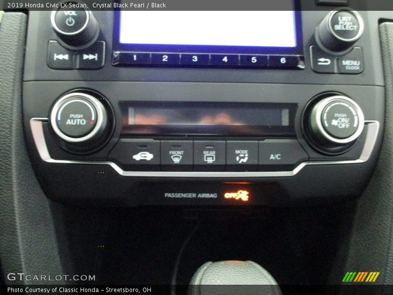Crystal Black Pearl / Black 2019 Honda Civic LX Sedan