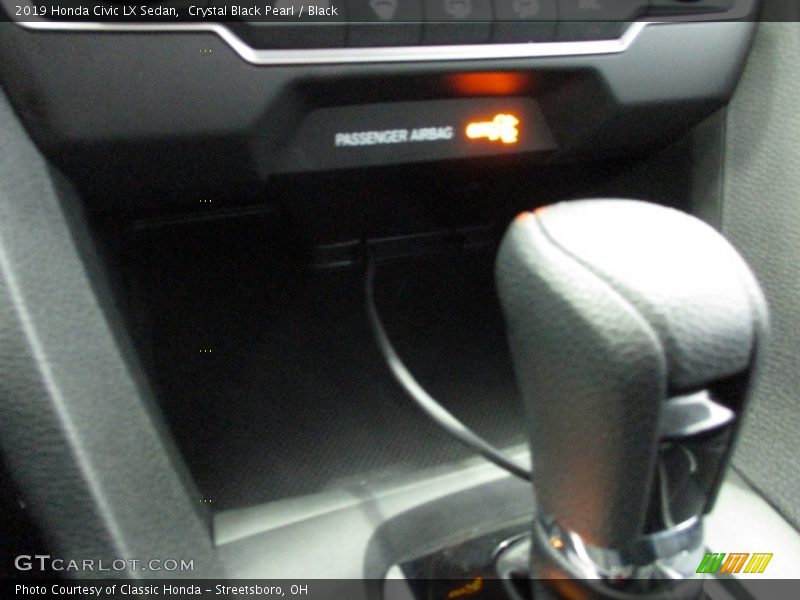 Crystal Black Pearl / Black 2019 Honda Civic LX Sedan