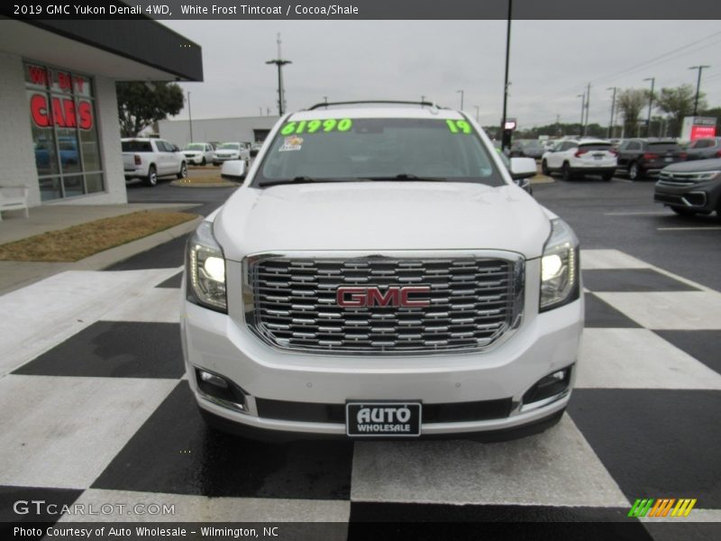 White Frost Tintcoat / Cocoa/Shale 2019 GMC Yukon Denali 4WD