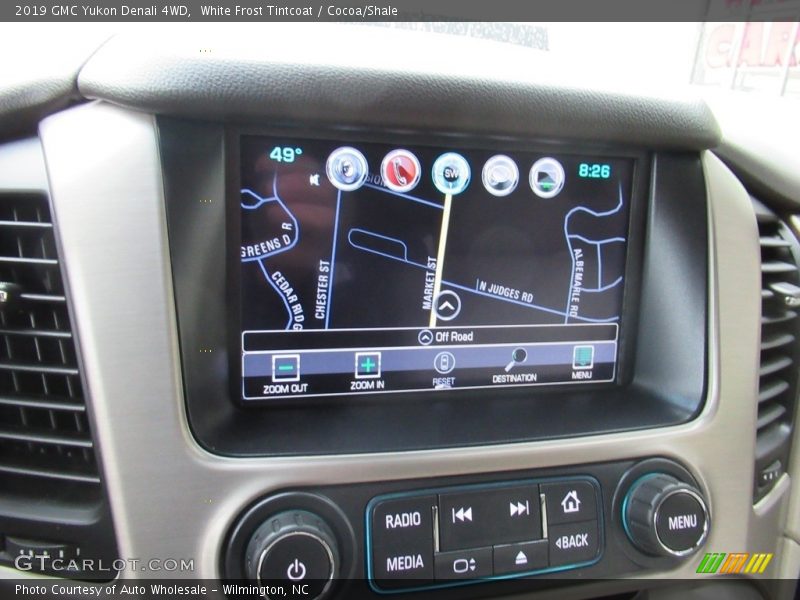 White Frost Tintcoat / Cocoa/Shale 2019 GMC Yukon Denali 4WD