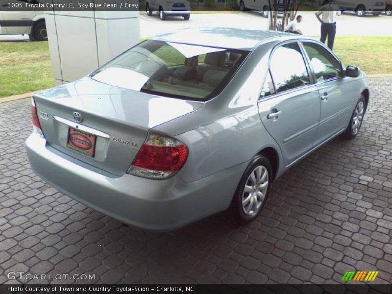 Sky Blue Pearl / Gray 2005 Toyota Camry LE