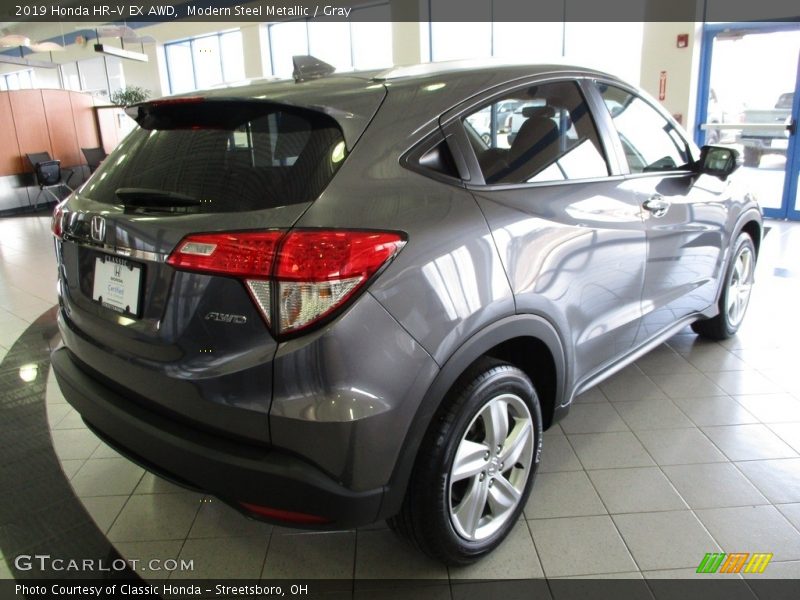 Modern Steel Metallic / Gray 2019 Honda HR-V EX AWD