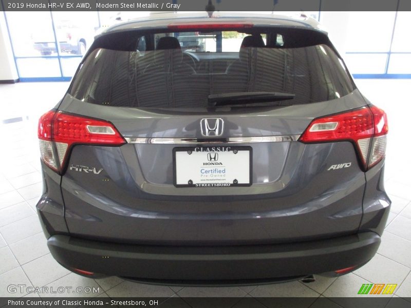 Modern Steel Metallic / Gray 2019 Honda HR-V EX AWD