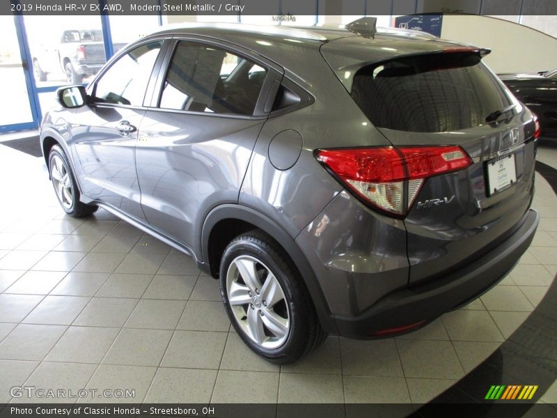 Modern Steel Metallic / Gray 2019 Honda HR-V EX AWD