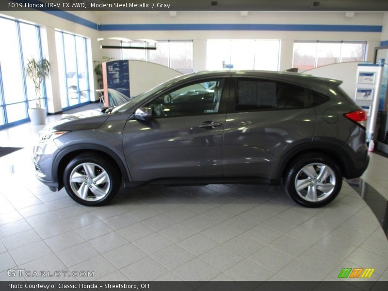 Modern Steel Metallic / Gray 2019 Honda HR-V EX AWD