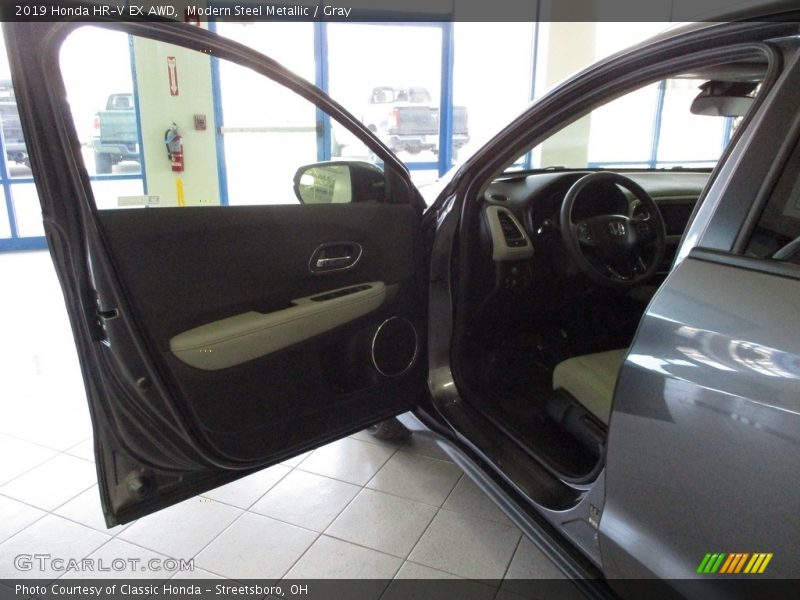 Modern Steel Metallic / Gray 2019 Honda HR-V EX AWD