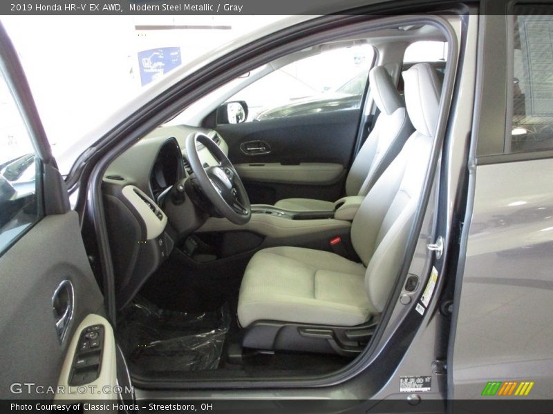 Modern Steel Metallic / Gray 2019 Honda HR-V EX AWD
