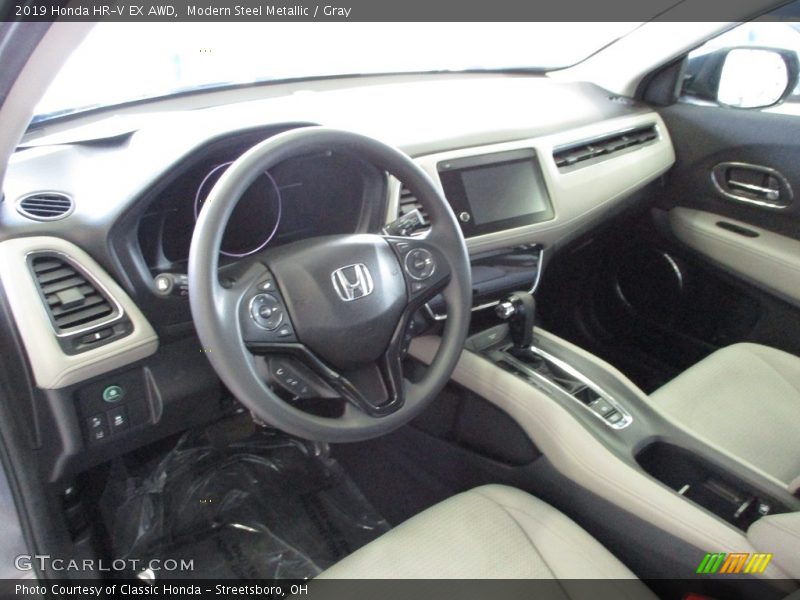 Modern Steel Metallic / Gray 2019 Honda HR-V EX AWD