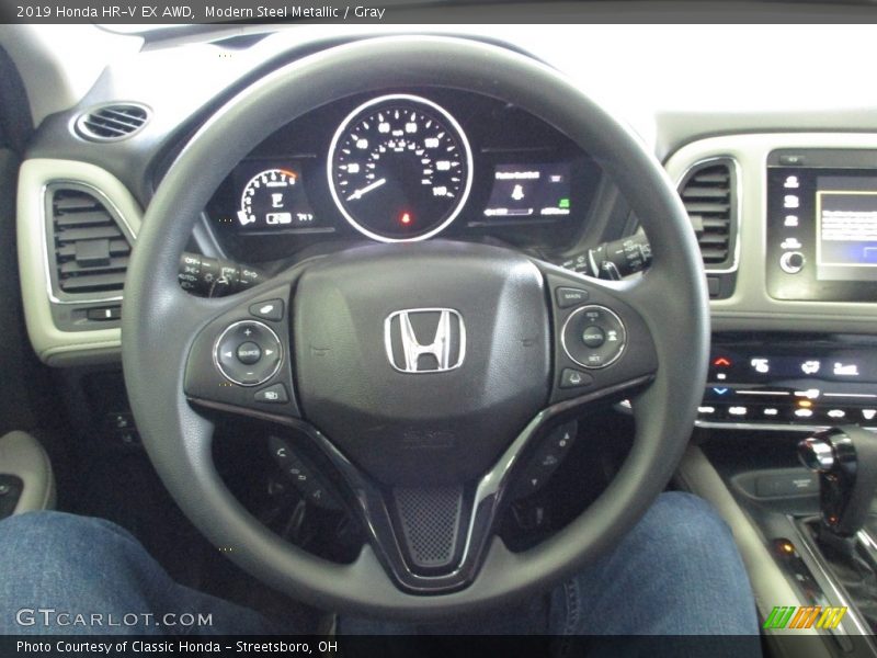 Modern Steel Metallic / Gray 2019 Honda HR-V EX AWD