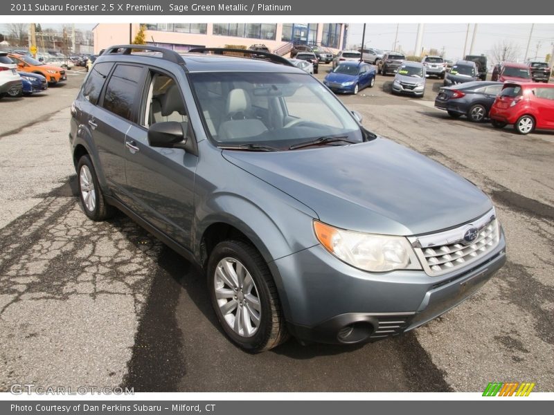Sage Green Metallic / Platinum 2011 Subaru Forester 2.5 X Premium