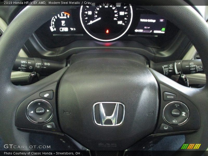 Modern Steel Metallic / Gray 2019 Honda HR-V EX AWD