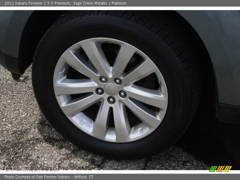 Sage Green Metallic / Platinum 2011 Subaru Forester 2.5 X Premium