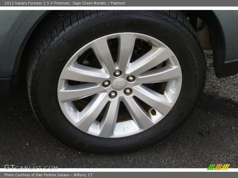 Sage Green Metallic / Platinum 2011 Subaru Forester 2.5 X Premium