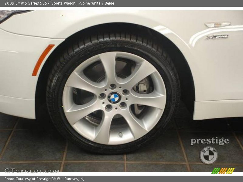 Alpine White / Beige 2009 BMW 5 Series 535xi Sports Wagon