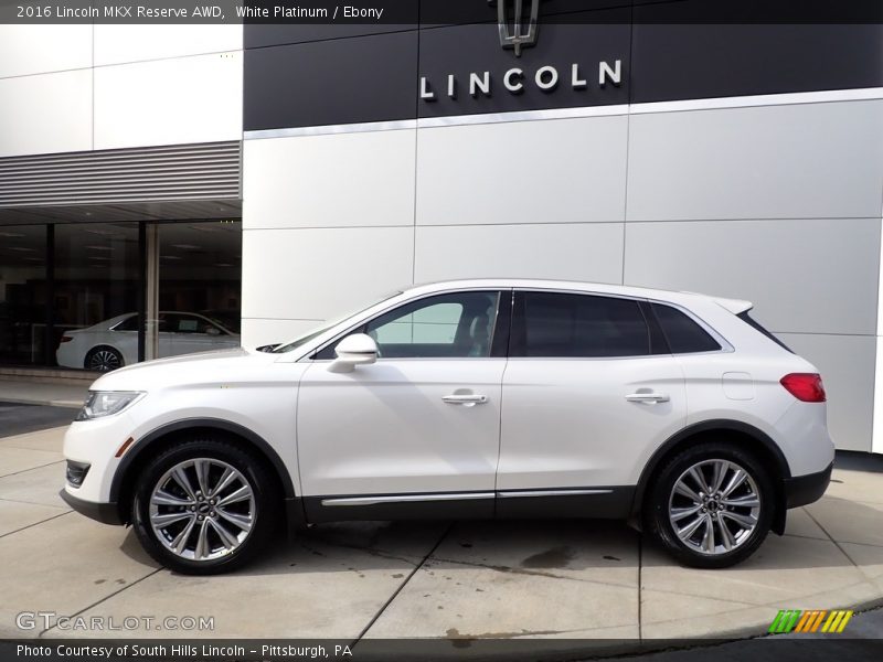  2016 MKX Reserve AWD White Platinum