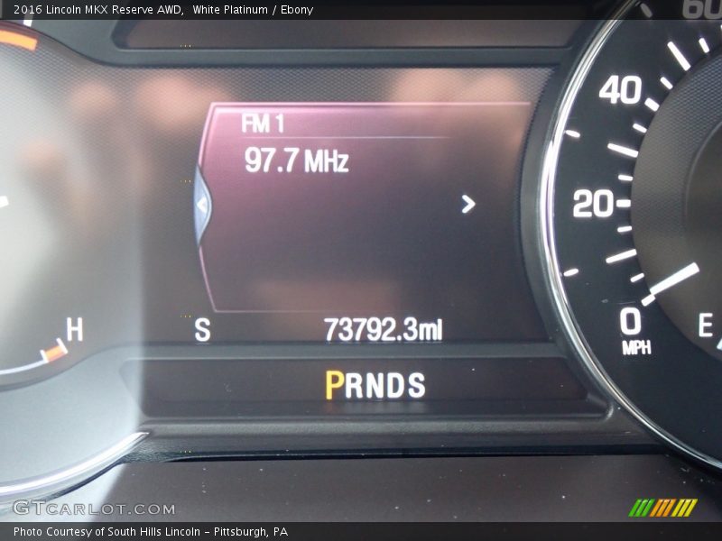 White Platinum / Ebony 2016 Lincoln MKX Reserve AWD