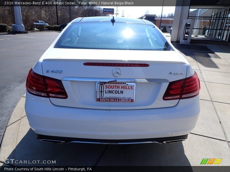 Polar White / Natural Beige/Black 2016 Mercedes-Benz E 400 4Matic Sedan