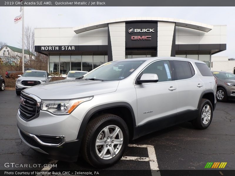 Quicksilver Metallic / Jet Black 2019 GMC Acadia SLE AWD