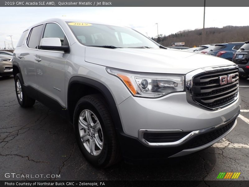 Quicksilver Metallic / Jet Black 2019 GMC Acadia SLE AWD