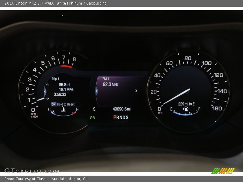  2016 MKZ 3.7 AWD 3.7 AWD Gauges
