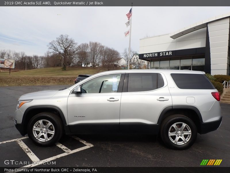 Quicksilver Metallic / Jet Black 2019 GMC Acadia SLE AWD