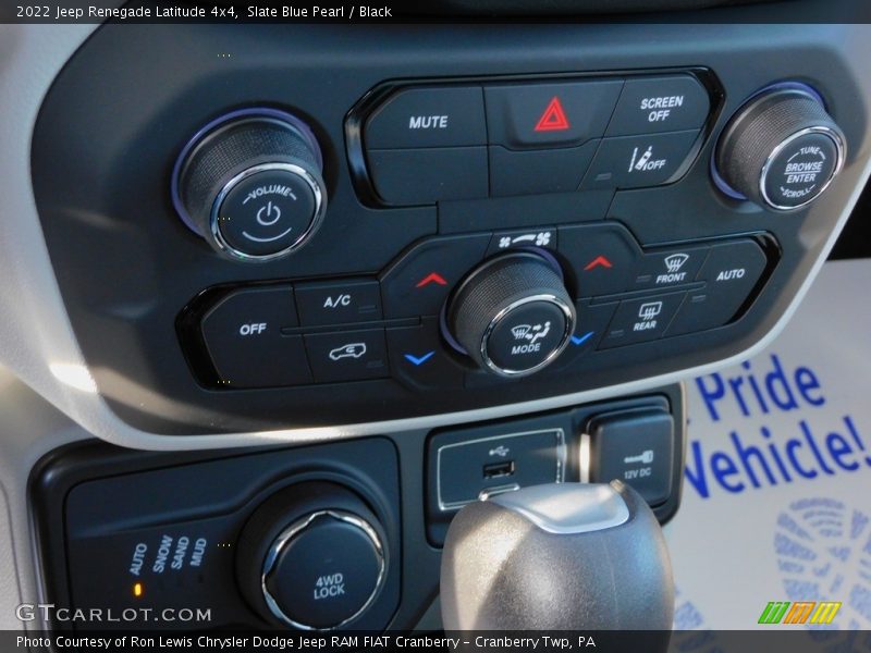 Controls of 2022 Renegade Latitude 4x4