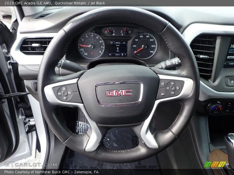 Quicksilver Metallic / Jet Black 2019 GMC Acadia SLE AWD