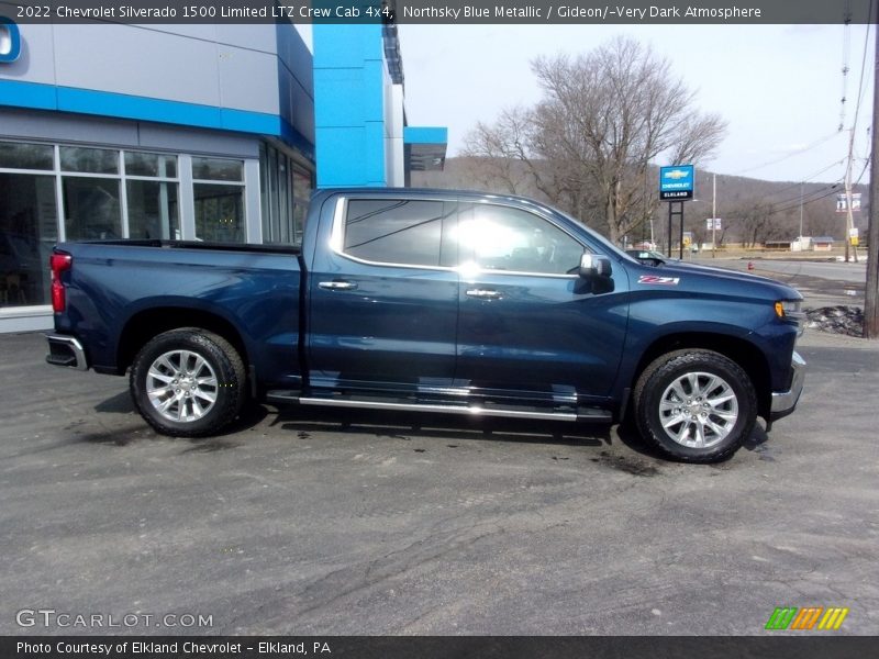 Northsky Blue Metallic / Gideon/­Very Dark Atmosphere 2022 Chevrolet Silverado 1500 Limited LTZ Crew Cab 4x4